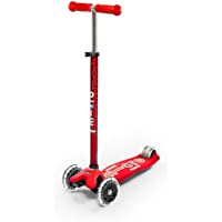Micro® Maxi Deluxe LED- Patinete 3 Ruedas LED- 5-12 Años- Peso 2-5kg- Carga Máx 70Kg- Altura 67-91 cm- Plataforma…